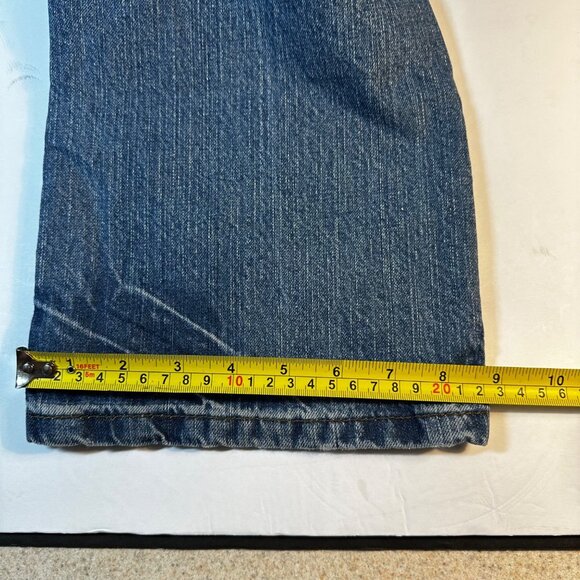 Lee Dungarees Slim Bootcut Size 14 Adjustable Waist See Pics 5 Pocket Blue Jeans - Picture 7 of 13